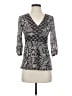 Apt. 9 100% Nylon Gray 3/4 Sleeve Blouse Size S (petite) - photo 1