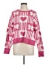 Major Label Group Hearts Pink Pullover Sweater Size L - photo 1