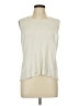 MULTIPLES Ivory Sleeveless T-Shirt Size L - photo 1
