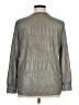 Kim & Cami Metallic Silver Long Sleeve Blouse Size XL - photo 2