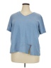 Links Blue Short Sleeve Top Size 2X - photo 1