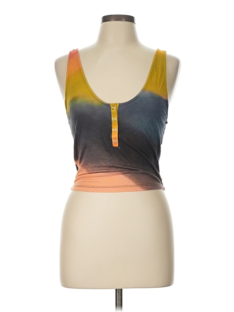 Pre-owned Assorted Brands Tank Top Orange Strapless Neckline Tops