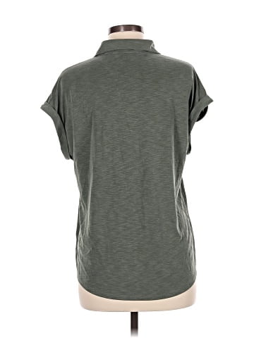 Green Envelope Sleeveless Button-Down Shirt (view 2)