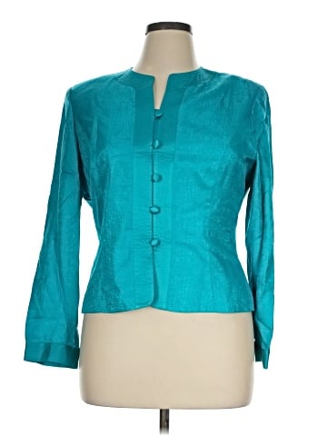 Adrianna Papell Long Sleeve Silk Top (view 1)