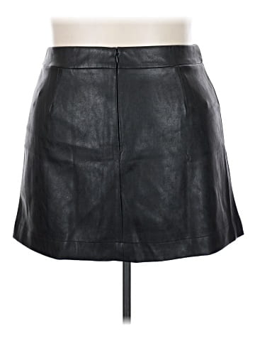 J.Crew Factory Store Faux Leather Skirt (view 2)