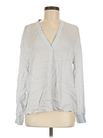 Vince. Long Sleeve Silk Top (view 1)