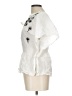 Retro 100% Cotton White Short Sleeve Blouse Size L - photo 5