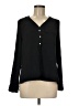 Bongo 100% Polyester Black Long Sleeve Blouse Size M - photo 1