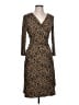 BCBGMAXAZRIA Animal Print Brown Cocktail Dress Size L - photo 1
