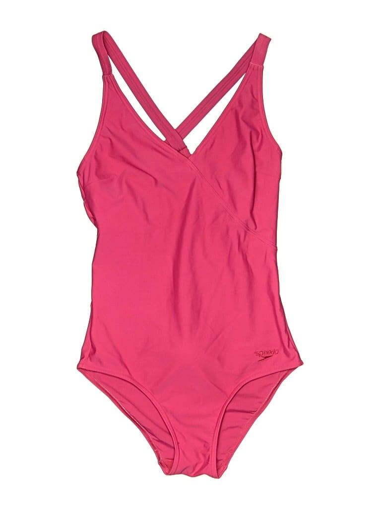 Pre-owned Speedo One Piece Swimsuit In Pink