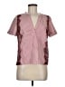 Sandro Burgundy Short Sleeve Blouse One size - photo 1