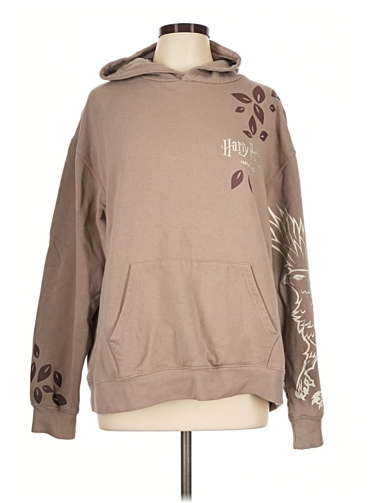 Pre-owned Harry Potter Pullover Hoodie In Tan