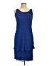 Patra 100% Polyester Solid Blue Casual Dress Size 10 - photo 1