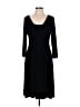 Chaps Solid Black Casual Dress Size L - photo 1