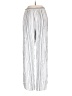 Allison Joy 100% Rayon Stripes Silver Casual Pants Size M - photo 2