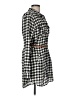 Forever 21 Checkered-gingham Black Long Sleeve Button-Down Shirt Size M - photo 4