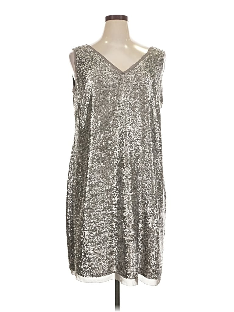 Pre-owned Talbots Cocktail Dress In Silver