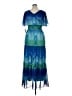 Rabbit Rabbit Rabbit Designs 100% Polyester Tie-dye Blue Cocktail Dress Size 14 - photo 2
