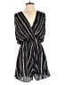 Final Touch 100% Rayon Stripes Black Romper Size S - photo 1
