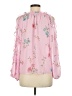 1.State 100% Polyester Pink Long Sleeve Blouse Size M - photo 2