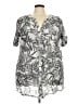 Roaman's Silver Short Sleeve Blouse Size 24W - photo 1