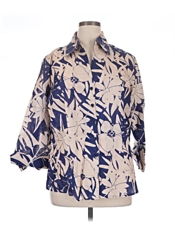 Harve Benard 3/4 Sleeve Button-Down Shirt (view 1)