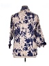 Harve Benard Print Blue 3/4 Sleeve Button-Down Shirt Size 1X - photo 2