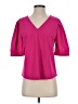MELLODAY Pink Short Sleeve Blouse Size S - photo 1