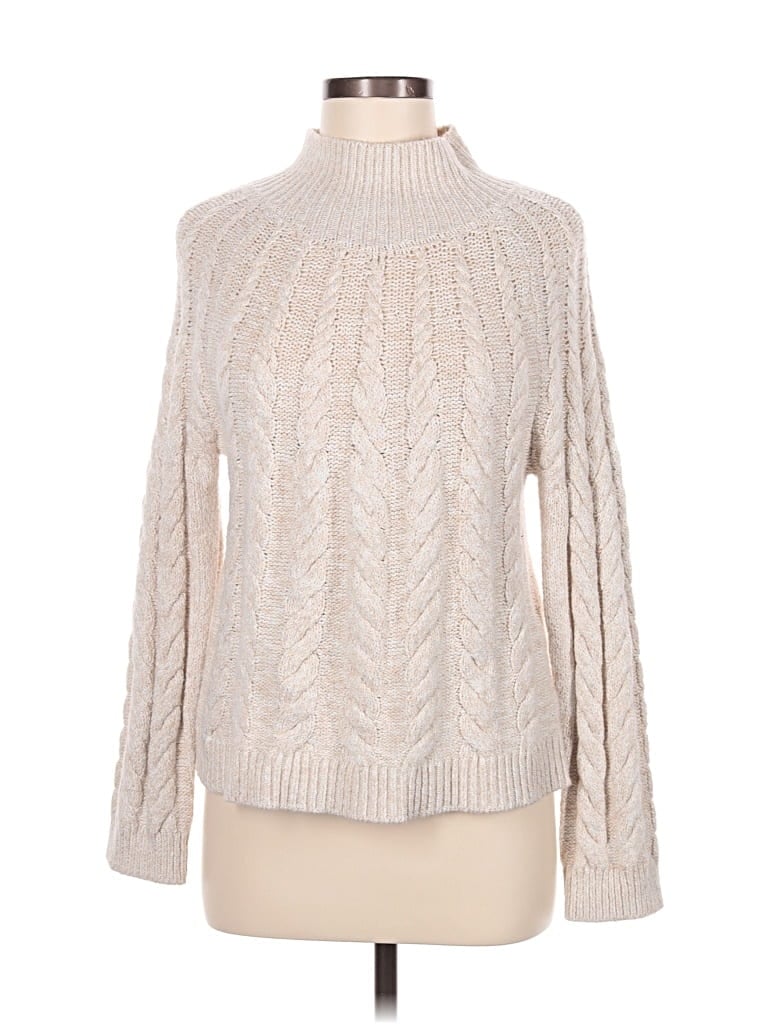 Pre-owned Knox Rose Turtleneck Sweater In Tan