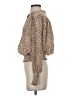 Listicle 100% Polyester Animal Print Brown Long Sleeve Blouse Size S - photo 5