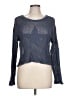 No Comment Metallic Blue Pullover Sweater Size L - photo 1