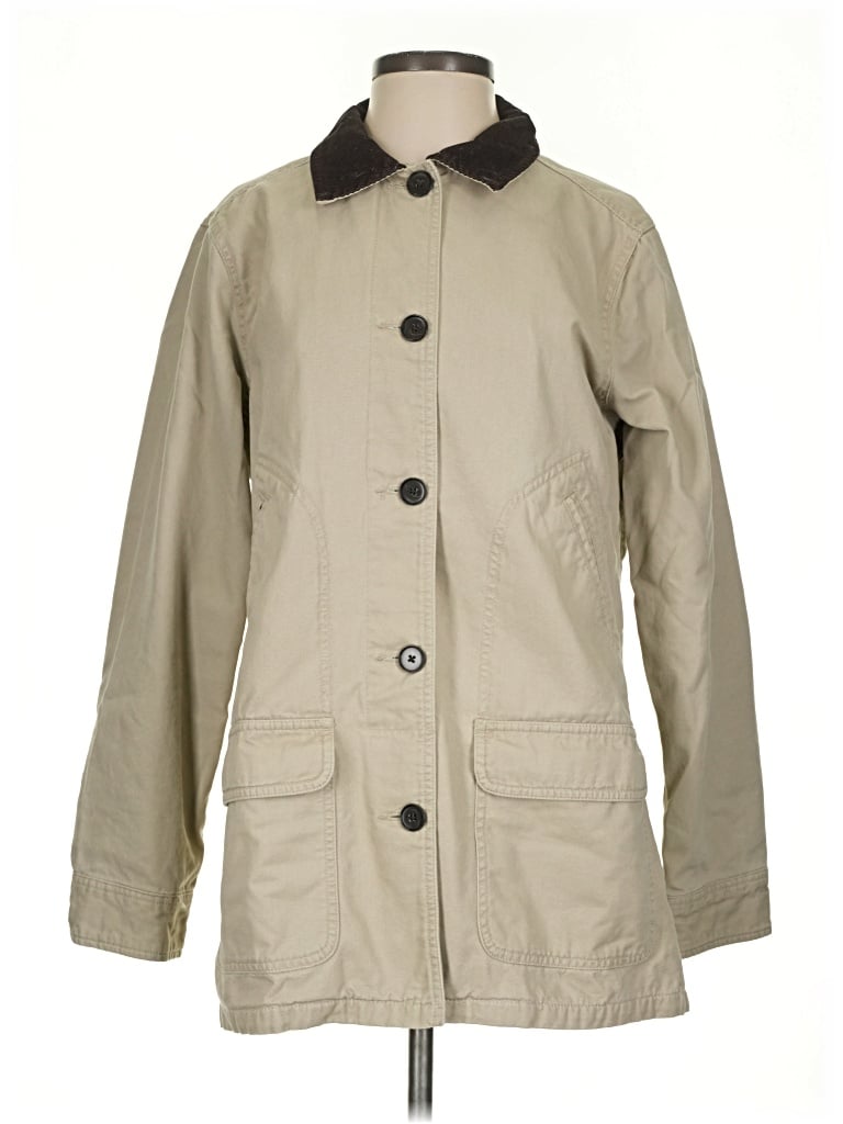 Pre-owned Lands' End Trenchcoat In Tan
