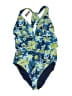 Adore Me Floral Blue One Piece Swimsuit Size 0X - photo 1