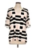 Calvin Klein Stripes Silver Short Sleeve Blouse Size L - photo 1