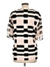Calvin Klein Stripes Silver Short Sleeve Blouse Size L - photo 2