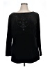 Chetta B Solid Black 3/4 Sleeve Top Size 16 - photo 1
