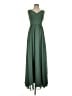 Azazie 100% Polyester Green Cocktail Dress Size 4 - photo 1