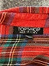 Topshop Plaid Red Long Sleeve Button-Down Shirt Size 2 - photo 7