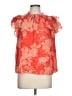 1.State 100% Polyester Orange Short Sleeve Blouse Size L - photo 1