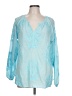 Sigrid Olsen Teal Blue Long Sleeve Blouse Size L - photo 1