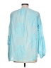 Sigrid Olsen Teal Blue Long Sleeve Blouse Size L - photo 2