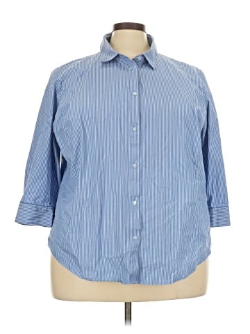 Liz Claiborne Career 3/4 Sleeve Button-Down Shirt (view 1)