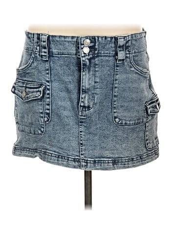 Carbon Denim Skirt (view 1)