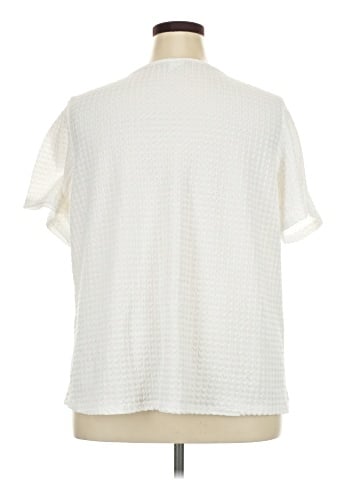 Wrapper Short Sleeve Blouse (view 2)