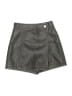Zara 100% Polyurethane Metallic Gray Skort Size XS - photo 1