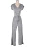 Caution to the Wind Stripes Gray Jumpsuit Size 16 - photo 1