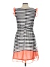 Freeway 100% Polyester Stripes Gray Casual Dress Size L - photo 2