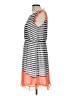 Freeway 100% Polyester Stripes Gray Casual Dress Size L - photo 5