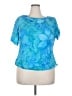 Studio 1 100% Polyester Blue Short Sleeve Blouse Size 18 - photo 1