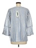 MONORENO 100% Cotton Blue 3/4 Sleeve Blouse Size M - photo 2